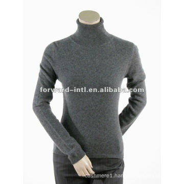 Lady's Cashmere sweater knitwear Turtle neck